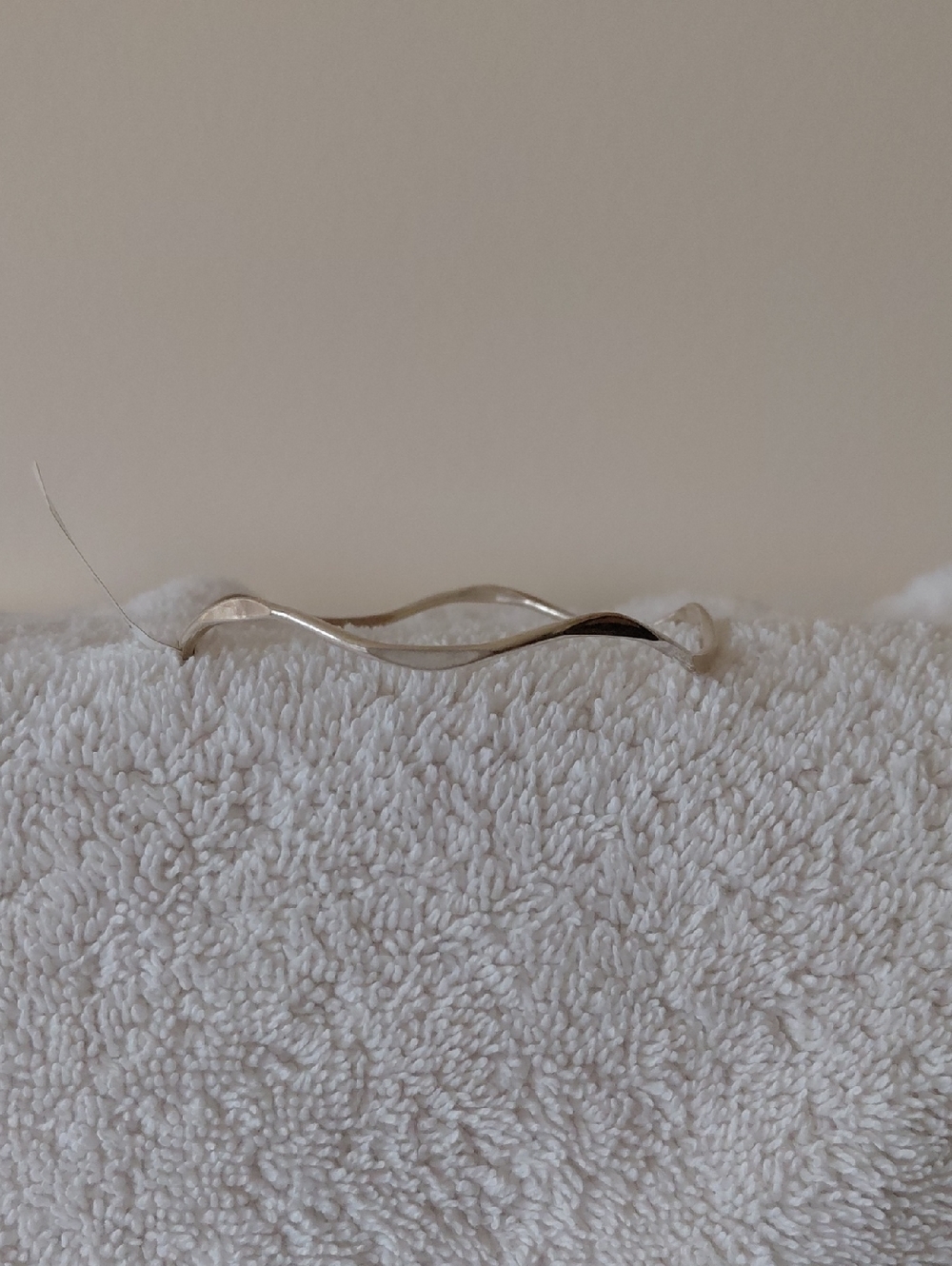 Twisted Silver Bangle Bracelet.